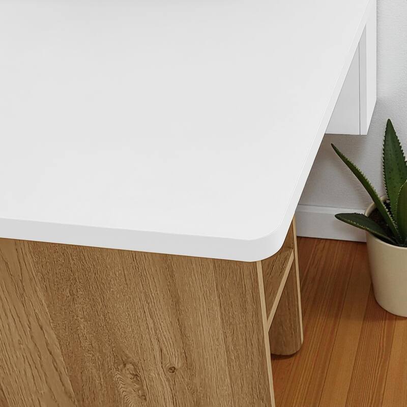 Set of 2 Farmhouse Nesting Coffee Tables, Rectangular Wood Finish Living Room Table Set, Small Sofa Side Tables