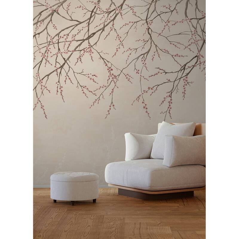 WallPops Scott Living Hanami Pink Self Adhesive Mural - N/A