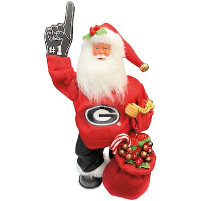 NCAA 12" Georgia Animated/Musical Santa