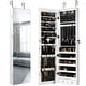 preview thumbnail 6 of 6, Wall Door Jewelry Armoire Cabinet with Full-Length Mirror White