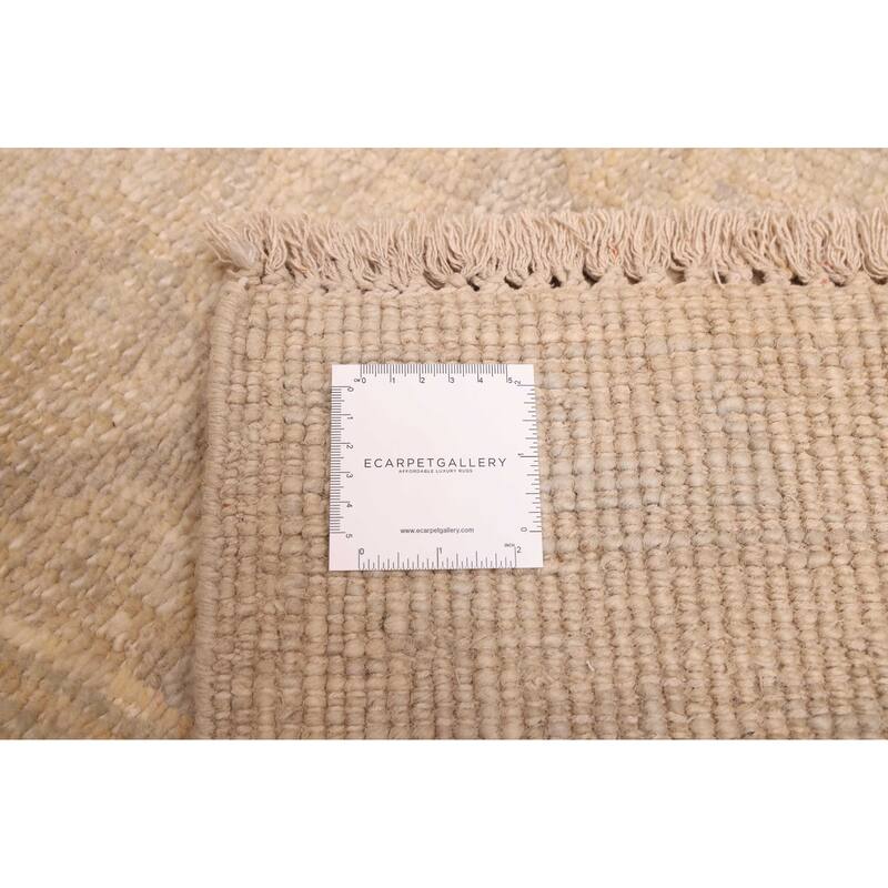 ECARPETGALLERY Hand-knotted Kavya Oushak Light Grey Wool Rug - 8'1 x 9'9