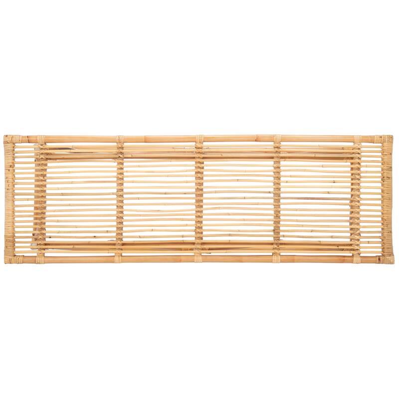 SAFAVIEH Marliis Coastal Rattan Rectangle Coffee Table - 15.8" W x 47.6" L x 18.5" H - 16Wx48Dx19H