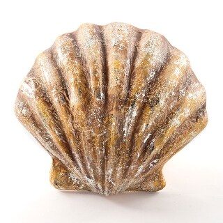 Beaded Foil Scallop Shell Christmas Xmas Ornament