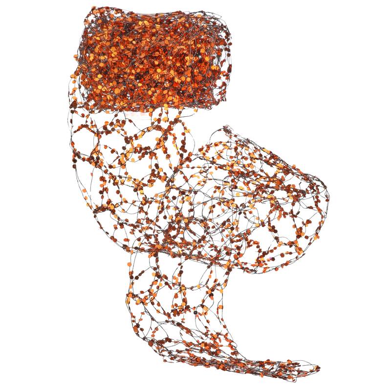 72" Halloween Glitter Net Garland