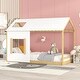 preview thumbnail 9 of 31, Twin Size House-Shaped Platform Bed with Roof and Window