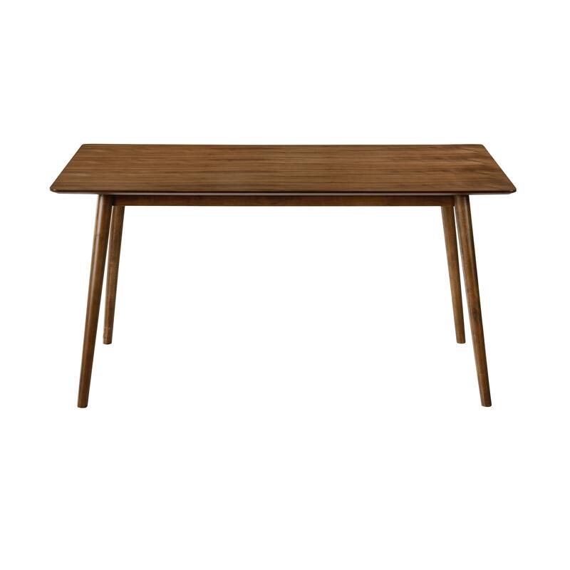 Westmont Mid-Century Modern Black or Walnut Wood 59" Rectangular Dining Table