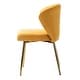 preview thumbnail 15 of 101, Luna Upholstered Tufted Back Side Chair with Goldtone Legs
