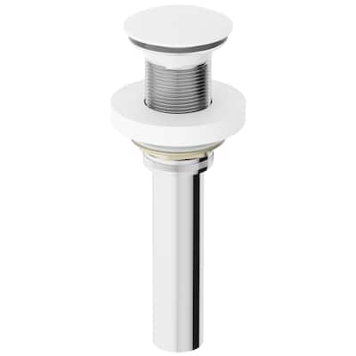 VIGO 1.75" W Vessel Bathroom Sink Pop-up Drain and Mounting Ring in Matte White