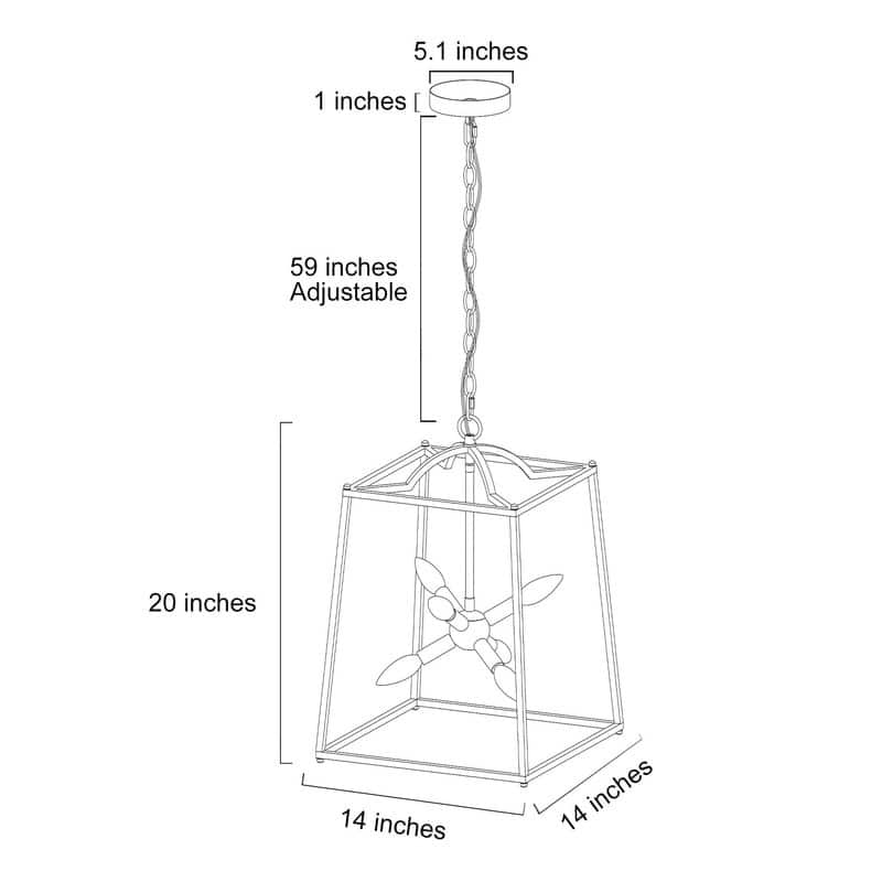 Alestair 6-Light Modern Chandelier Black Brass LED Cage Lantern Sputnik Starburst Foyer Pendant Light