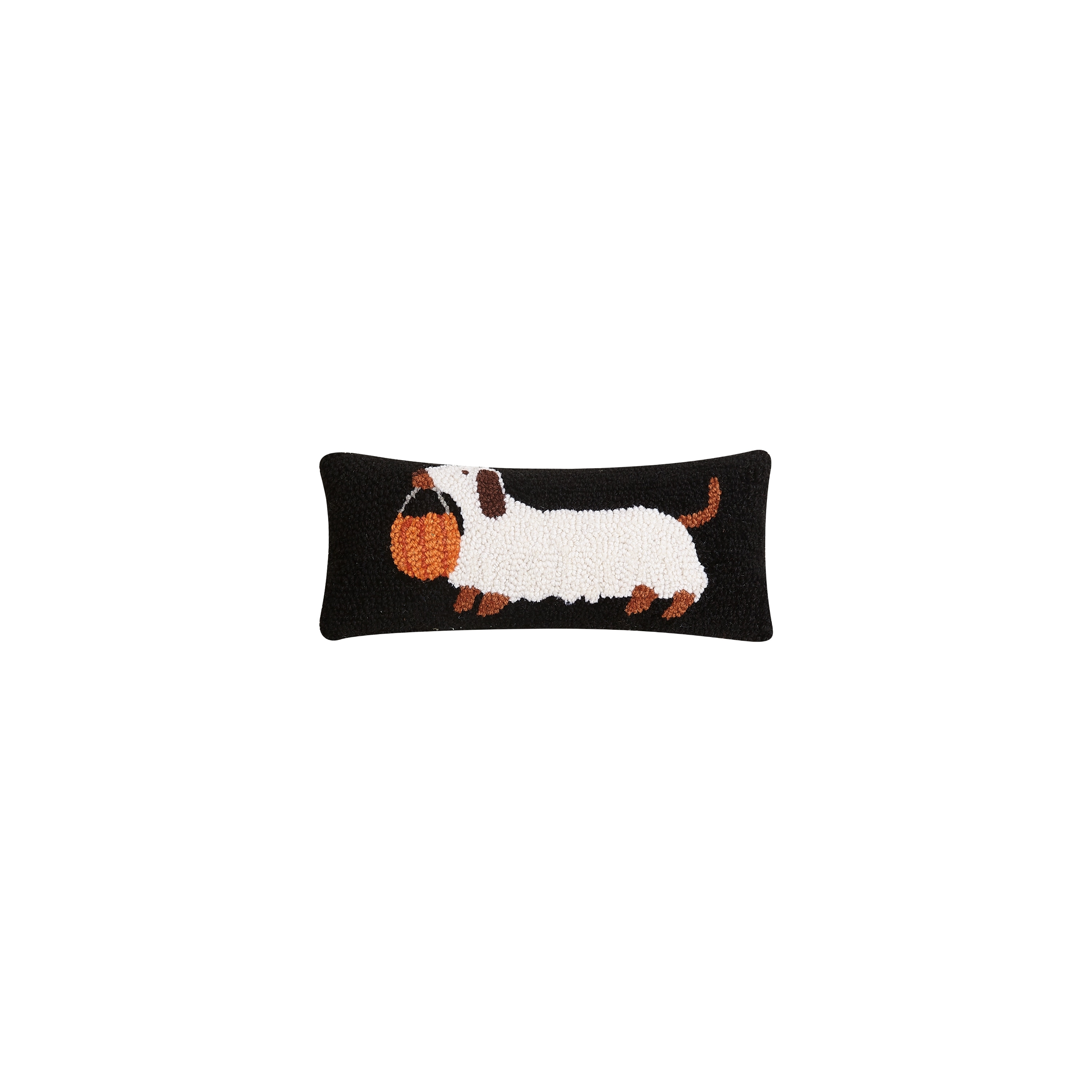 Halloween Dachshund Wool Hook Petite-Sized Pillow -