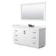 Option White, Black Trim, White Quartz Top