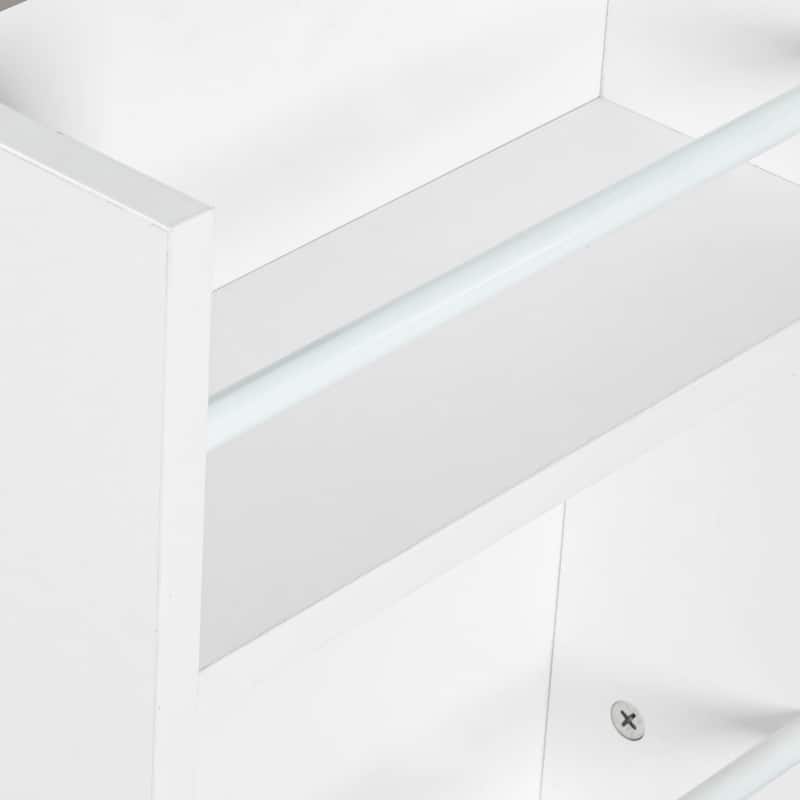 68 Inch High White Kitchen Pantry Cabinet with Hutch,Wine Rack for Dining Room
