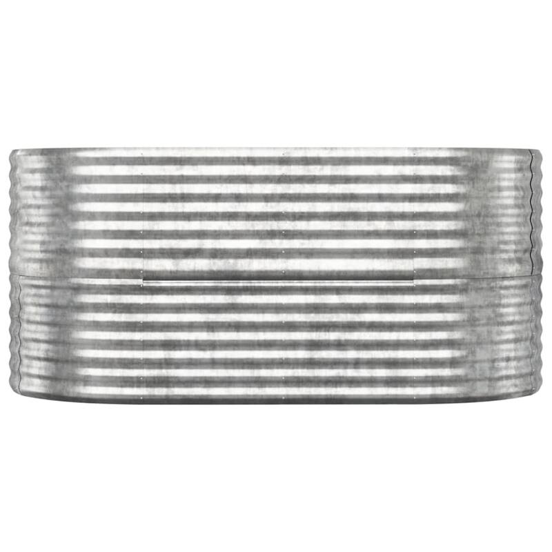 vidaXL Raised Garden Bed Raised Flower Bed Galvanized Steel Outdoor Planter