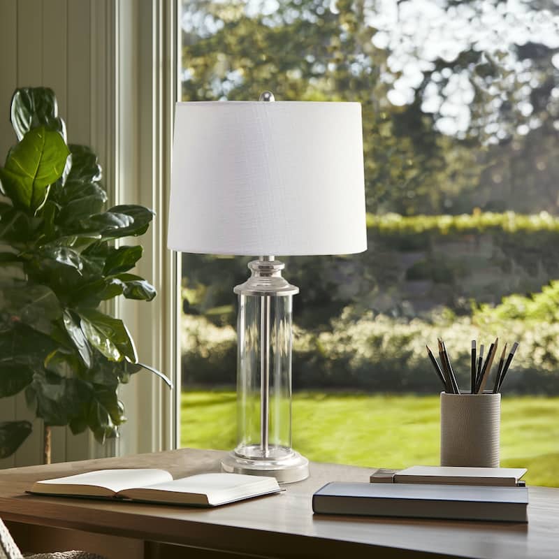 510 Design Clarity Glass Cylinder Table Lamp Set of 2