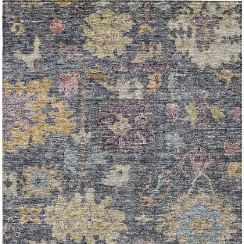 HomeRoots Floral Traditional Rectangle Outdoor Rug