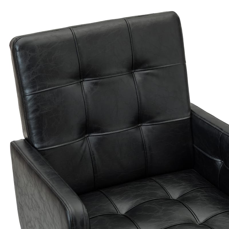Lorenz Modern Vegan Leather Height-adjustable Office Chair with 5 Wheels by HULALA HOME