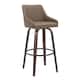 Option Brown Faux Leather/Glazed Walnut/Black Metal