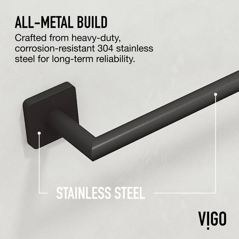 VIGO Satro 3-Piece Bathroom Hardware Accessory Set with 24 in. Towel Bar, Toilet Paper Holder, Hand Towel Holder