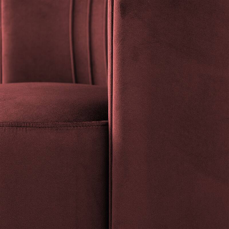 Velvet Swivel Dining Chairs with Rolling Casters, Upholstered Barrel Back Dining ArmChairs