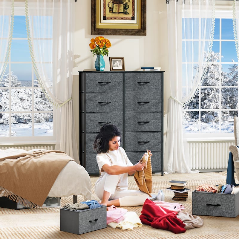 Moasis 10-drawer Bedroom Dresser Storage Tower