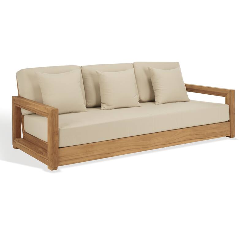 SAFAVIEH Couture Montford Teak 3-Seat Bench Casing (Cover Only) - 72Wx29Dx1H