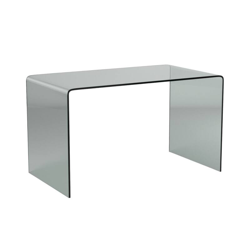 HomeRoots 50" Clear Glass Computer Desk