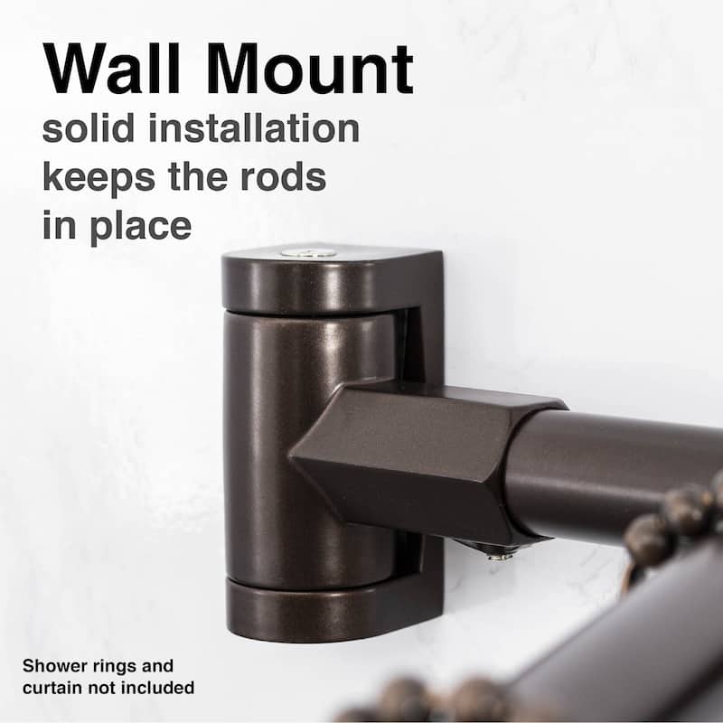 Double Curved Shower Curtain Rod Adjustable 44 to 70 inches by JS Jackson Supplies