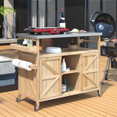 Farmhouse Outdoor Kitchen Island