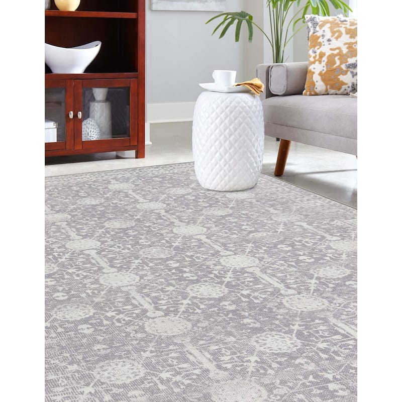 Transitional Rine Collection Area Rug - 8'4"x12' - Gray