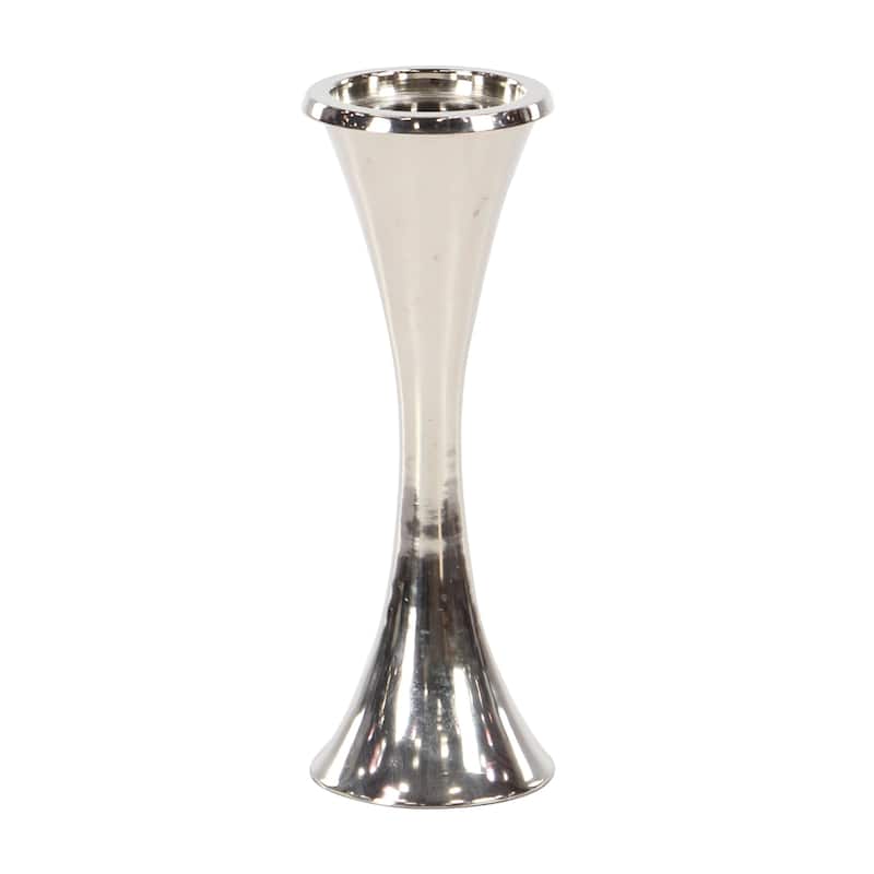 Aluminum Metal Candle Holder - Set of 3 Silver - Roche River Decor - 4"W x 4"L x 18"H