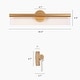 preview thumbnail 8 of 13, Modern Gold LED Long Strip Wall Sconces Bathroom Vanity Lights