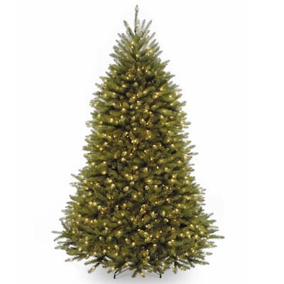 7.5-foot Pre-lit Artificial Christmas Fir Tree with Clear Lights