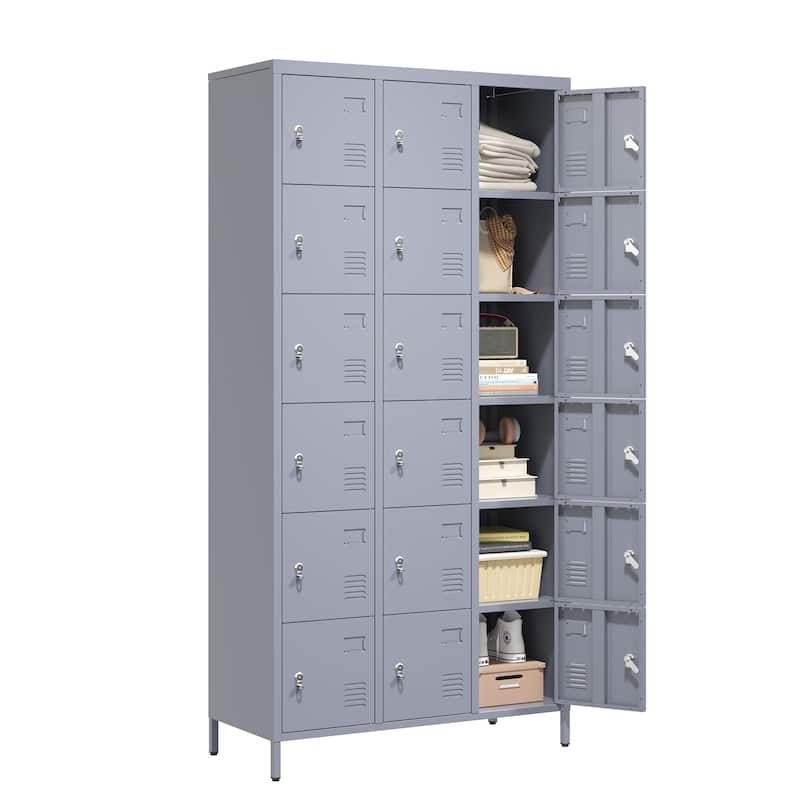 18 Door 72"H Metal Lockers With Lock