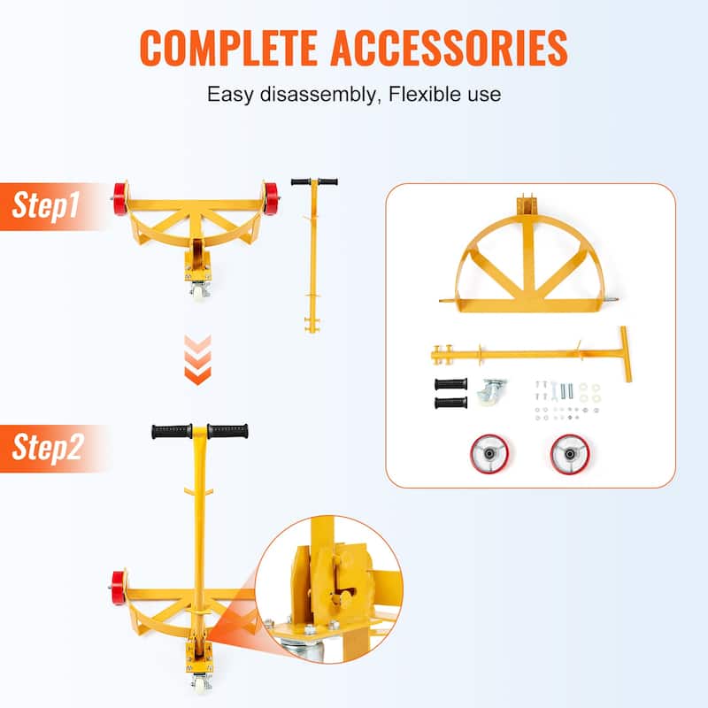 Drum Dolly for Workshop Factory Warehouse - 55 Gallon 1200 lbs
