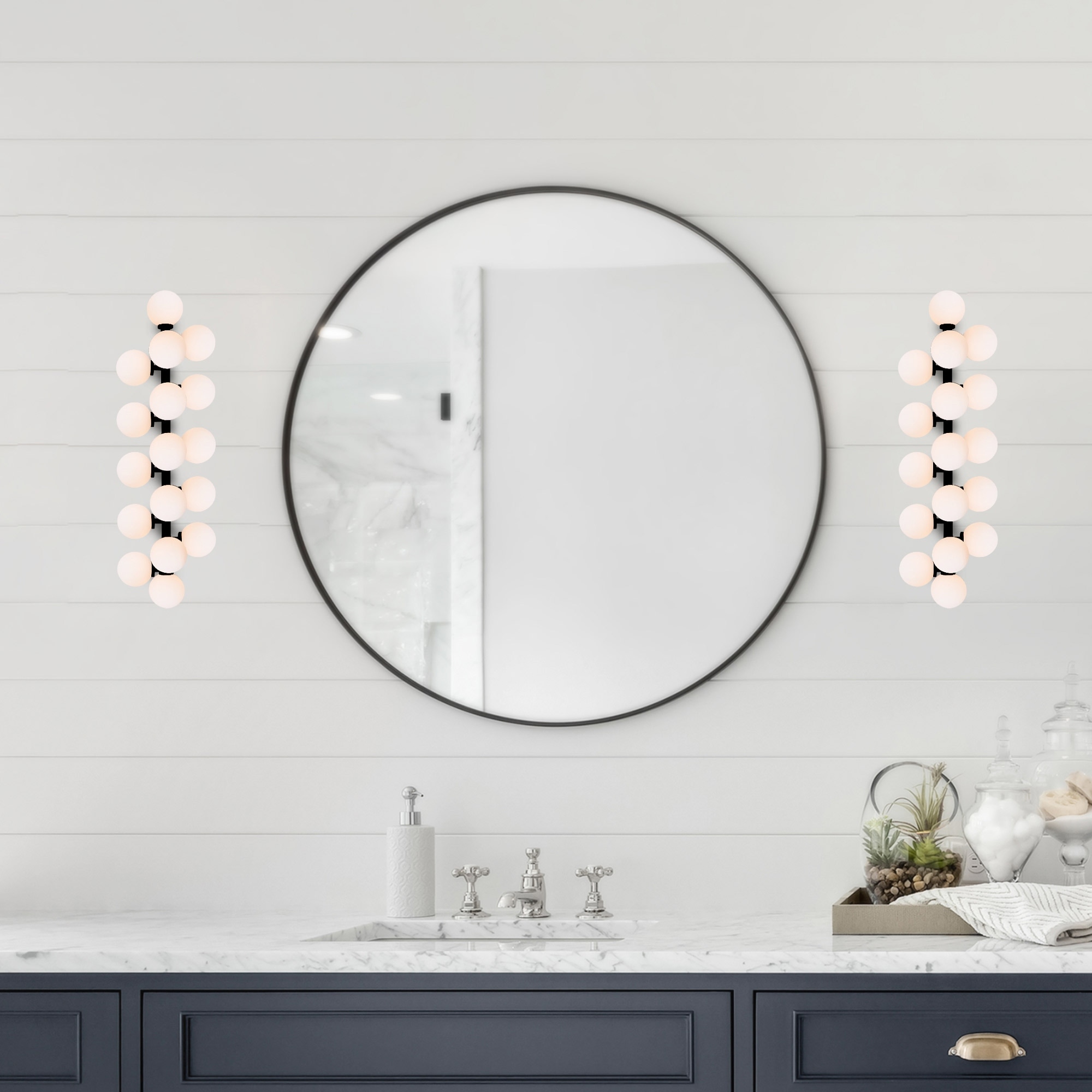 CWI Lighting Arya 17 Light Black Wall Sconce