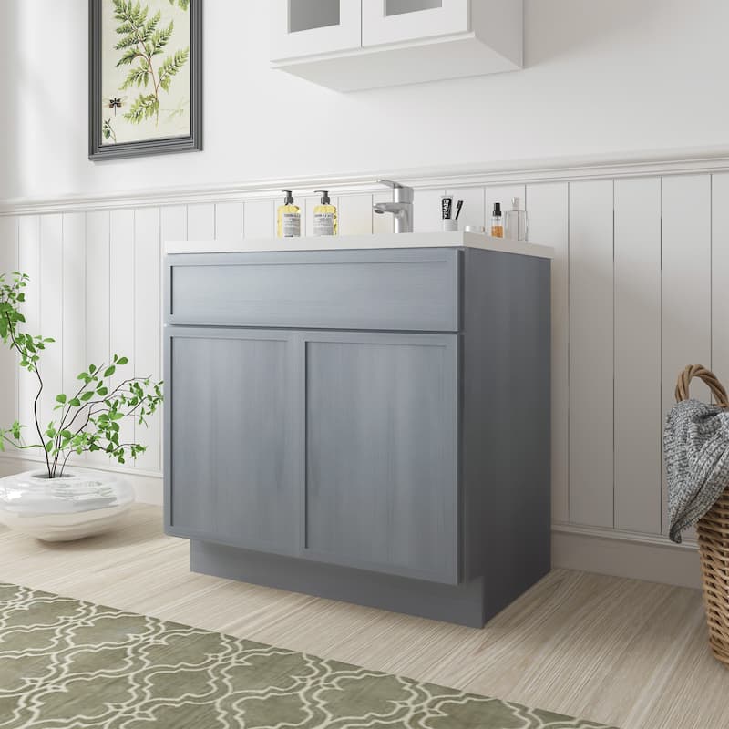 Vanity Art 36" Freestanding Single Base Storage Cabinet with Soft Close Doors