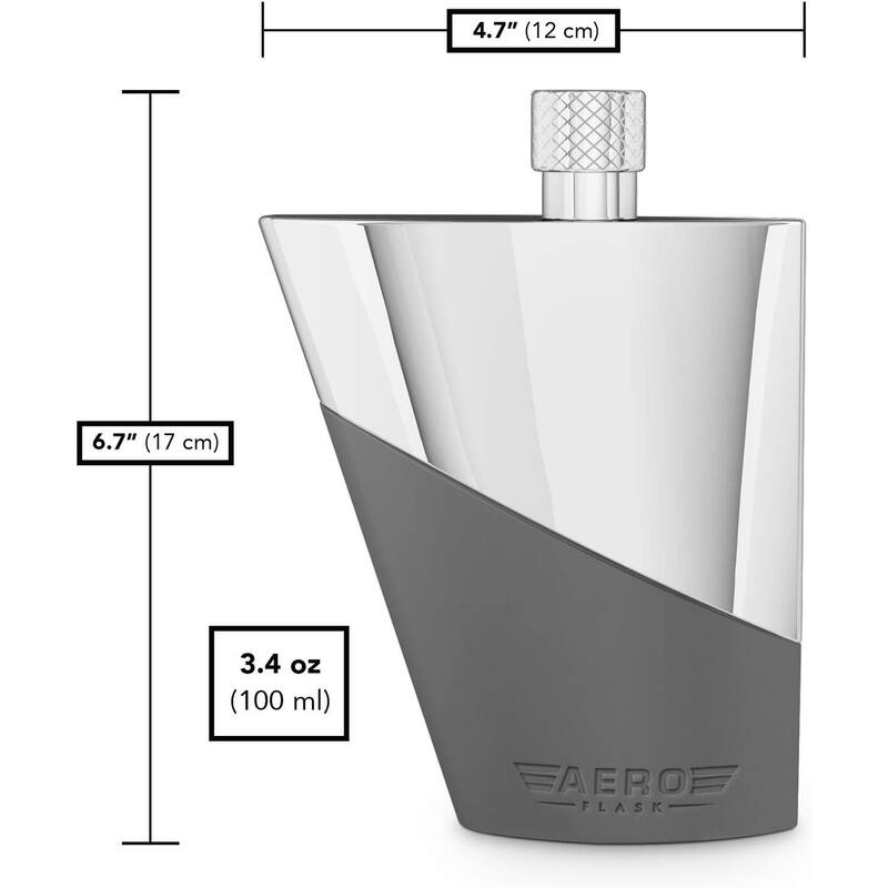 Final Touch Stainless Steel AeroFlask Travel Flask - 3.4 Oz