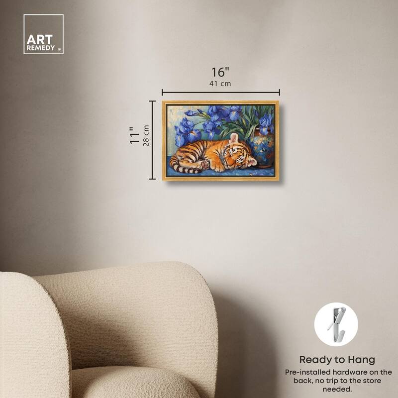 Gentle Tiger Nap Canvas by Art Remedy