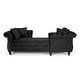 preview thumbnail 1 of 23, Houck Modern Glam Tufted Velvet Tete-a-Tete Chaise Lounge with Accent Pillows by Christopher Knight Home