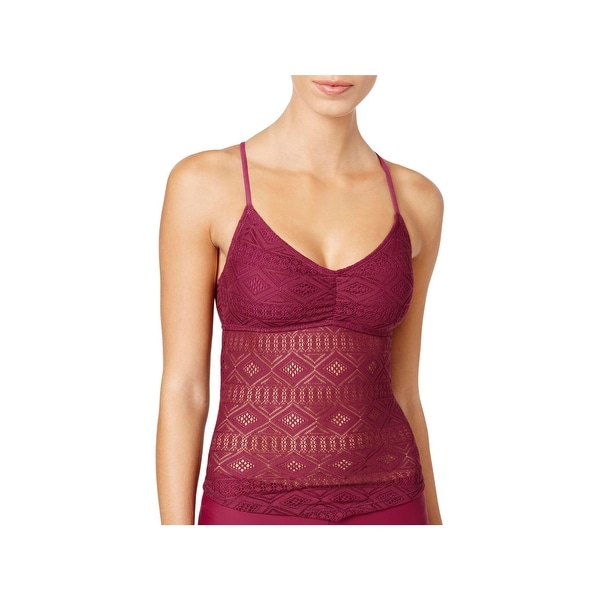Shop Hula Honey Womens Crochet Tankini Swim Top Separates Free