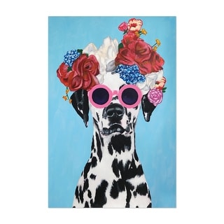Flower Power Dalmatian Blue Painting Dog Nature Art Print/Poster - Bed ...