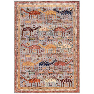 Serapi One-of-a-Kind Hand-Knotted Area Rug - Gray - 4' 2" x 5' 10"