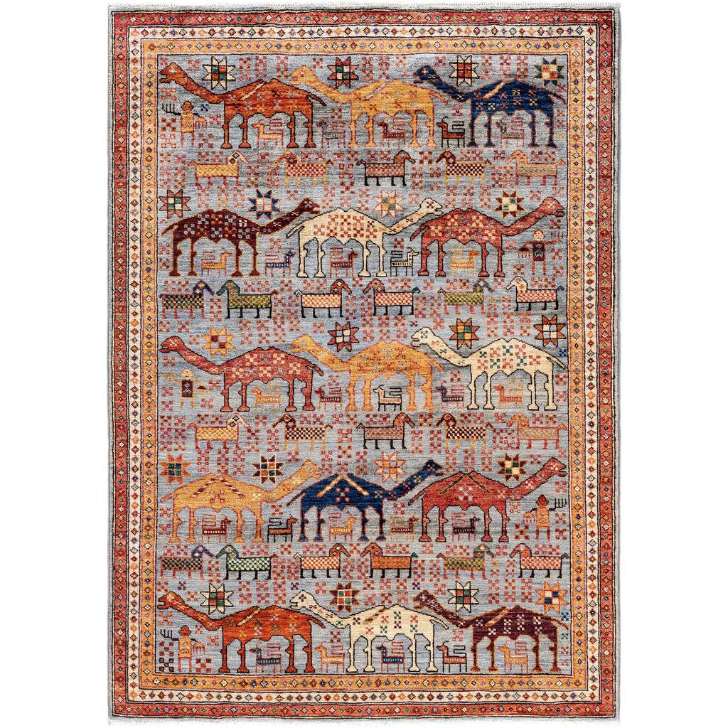 Serapi One-of-a-Kind Hand-Knotted Area Rug - Gray - 4' 2" x 5' 10"