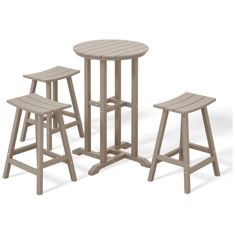 Laguna Hdpe All Weather Outdoor Patio Bistro Counter Set (4-Piece Set)