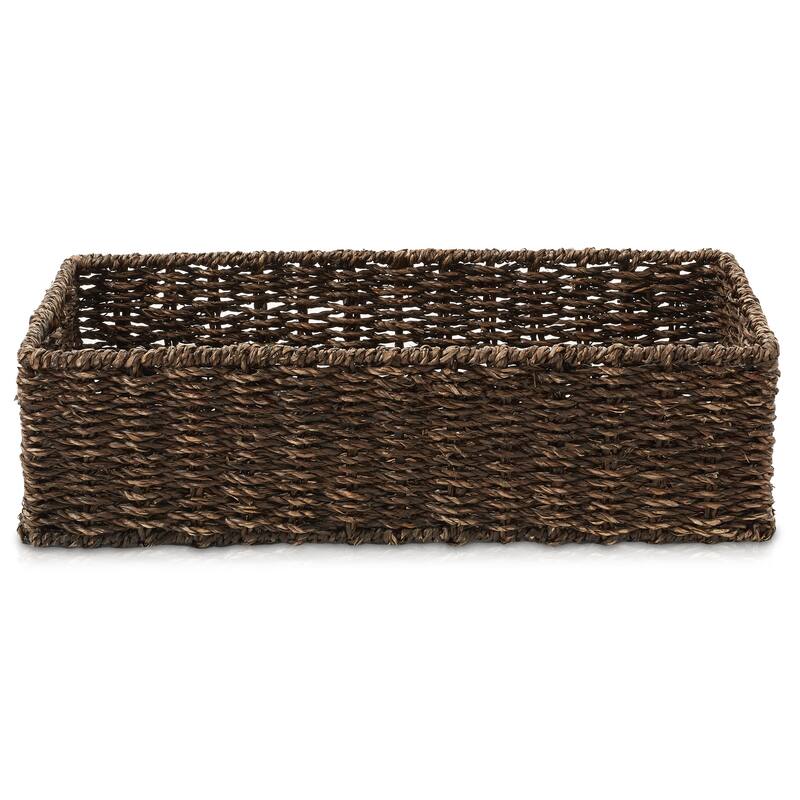 2 Bathroom Storage Baskets SeagrassHyacinth Toilet Paper Bin