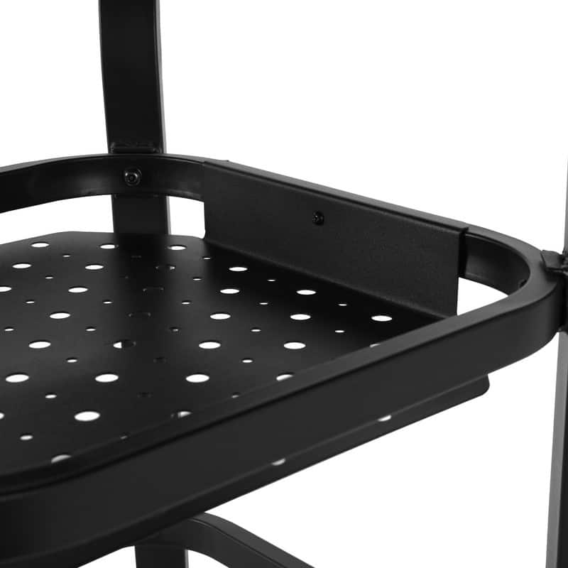 Patio Festival 36" High Steel Table with Storage Shelf