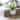 Cube Design White Round MgO Planter with Wood Legs