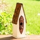 preview thumbnail 8 of 32, Glitzhome 13"H Retro Wooden Distressed Garden Birdhouse - 4.5"L x 4.25"W x 13.25"H