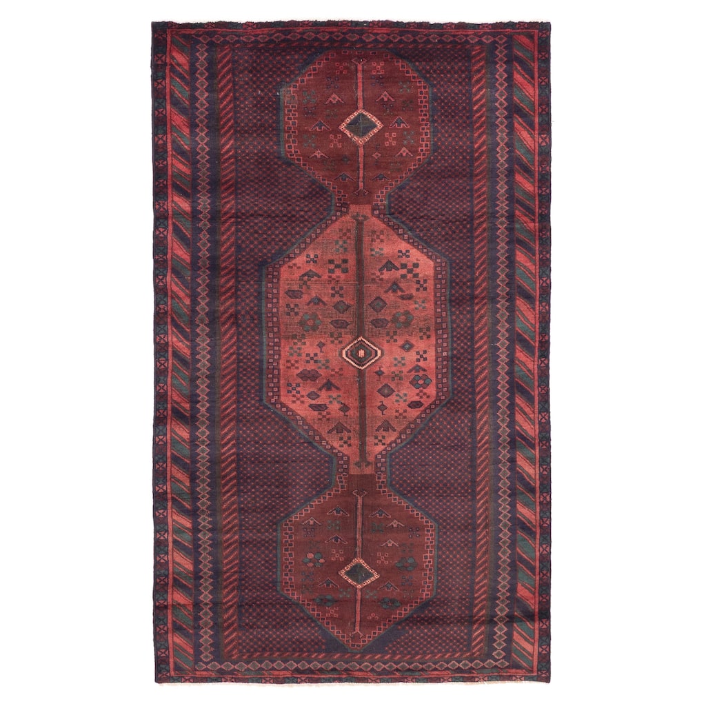 ECARPETGALLERY Hand-knotted Konya Anatolian Dark Navy Wool Rug - 4'3 x 7'9