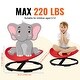 preview thumbnail 5 of 7, Round Sensory Swivel Chair for Kids with Metal Base and 360 Degree Spin - 21.06” L x 19.88” W x 11.61” H